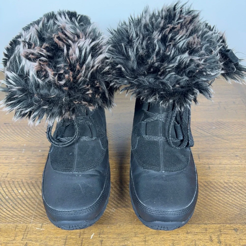 The North Face Boots Womens 10 Black Nuptse Purna Insulated Fur Winter Snow